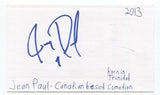 Jean Paul Signed 3x5 Index Card Autographed Signature Comedian Stand Up Comic