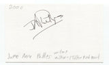 Jayne Anne Phillips Signed 3x5 Index Card Autographed Signature Author Writer