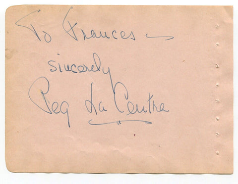 Peg LaCentra Signed Album Page 1940's Autographed Signature Singer