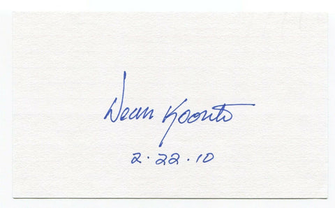 Dean Koontz Signed 3x5 inch Index Card Autographed Signature Writer Author