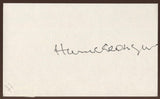 Hume Cronyn  Signed Index Card Signature Vintage Autographed AUTO 