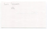 Louis Sossamon Signed 3x5 Index Card Autographed NFL Football New York Yankees