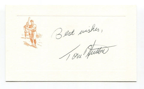 Tom Hutton Signed Card Autographed Baseball MLB Roger Harris Collection