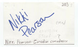 Nikki Pearson Signed 3x5 Index Card Autographed Signature Comedian Comic Actress