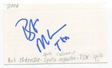 Bob McKenzie Signed 3x5 Index Card Autographed Canadian Sports Journalist