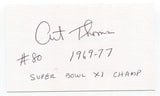 Art Thoms Signed 3x5 Index Card Autograph Football NFL Philadelphia Eagles