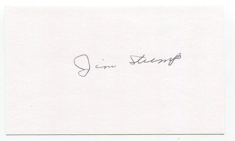 Jim Stump Signed 3x5 Index Card Autographed Baseball MLB 1957 Detroit Tigers