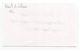 Bob Williams Signed 3x5 Index Card Autograph Football CFHF NFL Notre Dame