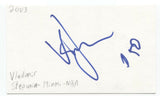 Vladimir Stepania Signed 3x5 Index Card Autographed Signature Basketball Sonics