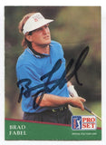 1991 Pro Set PGA Tour Golf Brad Fabel Signed Card Autographed #131