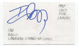 Ian Bagg Signed 3x5 Index Card Autographed Signature Comedian Comic Actor