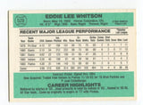 1984 Donruss Ed Whitson Signed Baseball Card Autographed AUTO #528