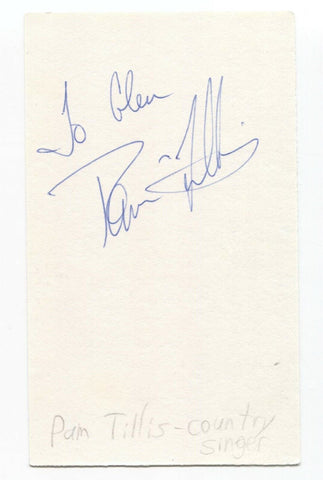 Pam Tillis Signed 3x5 Index Card Autographed Signature Country Singer