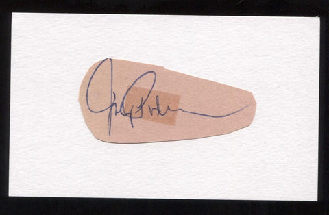 Johnny Podres Signed Cut Autographed Index Card Circa 1962 Baseball Signature