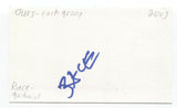 Ours - Race Signed 3x5 Index Card Autographed Signature Band