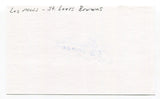 Les Moss Signed 3x5 Index Card Autographed MLB Baseball St. Louis Browns
