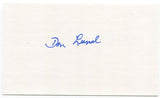 Don Lund Signed 3x5 Index Card Autographed Baseball MLB 1945 Brooklyn Dodgers