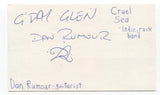 The Cruel Sea - Dan Rumour Signed 3x5 Index Card Autographed Band