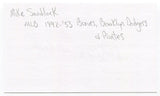 Mike Sandlock Signed 3x5 Index Card Autographed MLB Baseball Brooklyn Dodgers