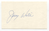 Jerry White Signed 3x5 Index Card Autograph Baseball MLB 1974 Montreal Expos