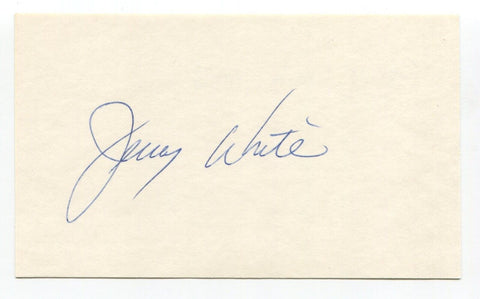 Jerry White Signed 3x5 Index Card Autograph Baseball MLB 1974 Montreal Expos