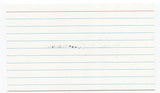 Jim Deverman Signed 3x5 Index Card Autographed John JFK Assassination Funeral