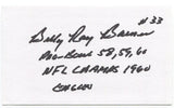 Billy Ray Barnes Signed 3x5 Index Card Autographed Signature Philadelphia Eagles