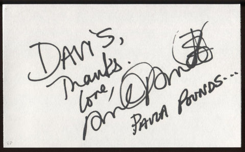 Paula Poundstone Signed Index Card Signature Vintage Autograph AUTO 