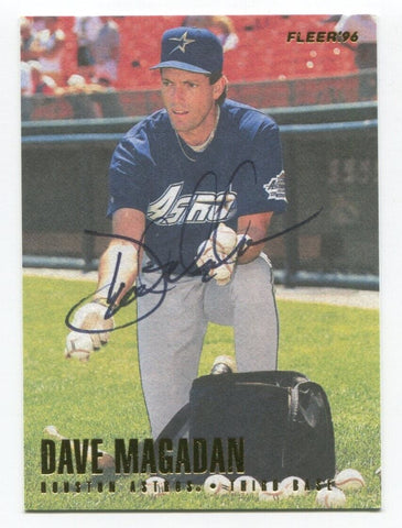 1996 Fleer Dave Magadan Signed Card Baseball MLB Autographed AUTO #414