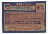 1984 Topps Eddie Milner Signed Card Baseball MLB Autographed Auto #34