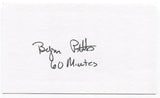 Byron Pitts Signed 3x5 Index Card Autographed Journalist 60 Minutes