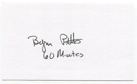 Byron Pitts Signed 3x5 Index Card Autographed Journalist 60 Minutes