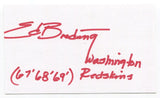 Edward "Ed" Breding Signed 3x5 Index Card Autographed Washington Redskins NFL