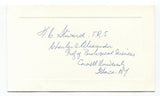 Frederick Campion Steward Signed Card Autographed Signature Botanist