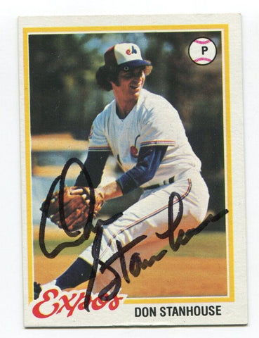 1978 Topps Don Stanhouse Signed Card Baseball Autographed AUTO #629