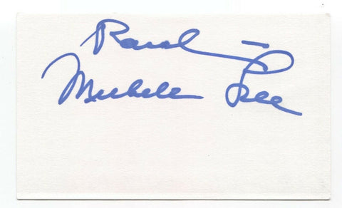 Michele Lee Signed 3x5 Index Card Autographed Signature Actress The Love Bug