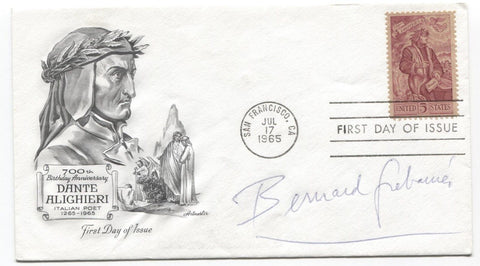 Bernard Grebanier Signed FDC First Day Cover Autographed Vintage Signature