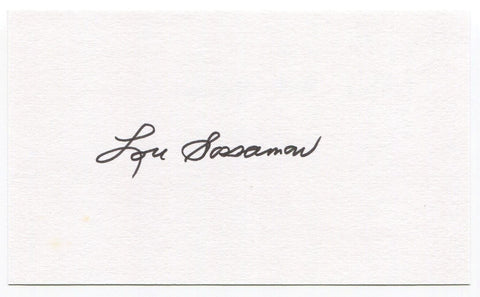 Louis Sossamon Signed 3x5 Index Card Autographed NFL Football New York Yankees