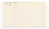 Bud Thomas Signed 3x5 Index Card Baseball Autographed Signature
