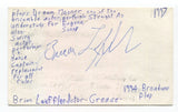 Brian Loeffler Signed 3x5 Index Card Autographed Actor Grease