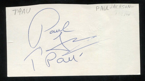 T'Pau - Paul Jackson Signed Cut 3x5 Index Card Autographed Signature Band