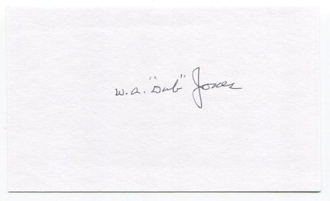 Dub Jones Signed 3x5 Index Card Autographed 3× NFL champion Cleveland Browns