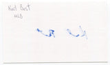 Karl Best Signed 3x5 Index Card Autographed Signature Seattle Mariners Baseball