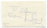 Andrew Cash Signed 3x5 Index Card Autographed L'Etranger Band Singer Politician