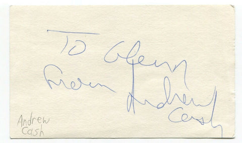 Andrew Cash Signed 3x5 Index Card Autographed L'Etranger Band Singer Politician
