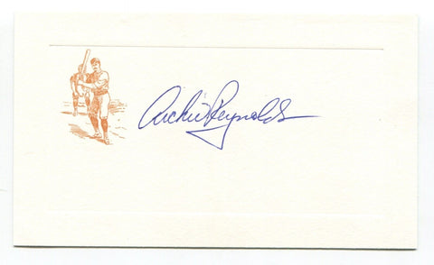 Archie Reynolds Signed Card Autograph Baseball MLB Roger Harris Collection