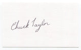 Chuck Taylor Signed 3x5 Index Card Autograph Baseball MLB St. Louis Cardinals