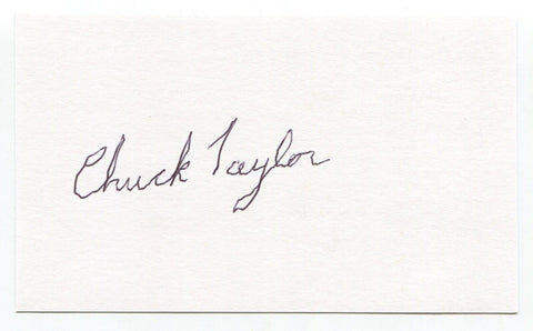 Chuck Taylor Signed 3x5 Index Card Autograph Baseball MLB St. Louis Cardinals