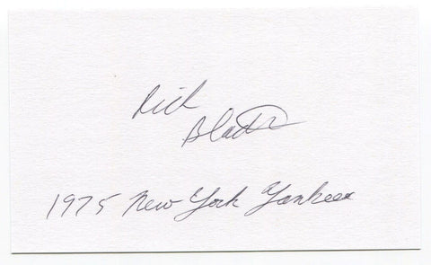 Richard "Rich" Bladt Signed 3x5 Index Card Autographed New York Yankees