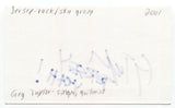 Greg Taylor Signed 3x5 Index Card Autographed Signature Jersey Band